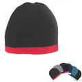 Two-tone Knit Beanie Cap